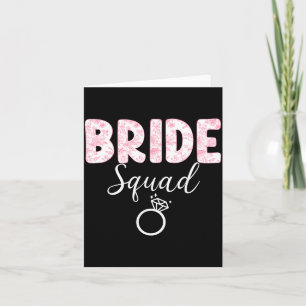 Bride Team Bachelorette Party Coquette Bow Card