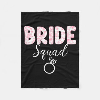 Bride Team Bachelorette Party Coquette Bow Fleece Blanket