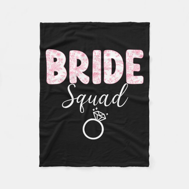 Bride Team Bachelorette Party Coquette Bow Fleece Blanket (Front)
