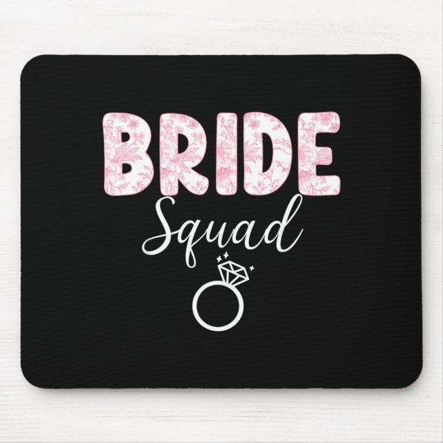 Bride Team Bachelorette Party Coquette Bow Mouse Pad (Front)
