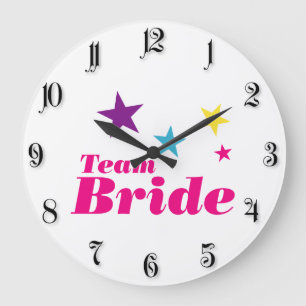 Bride team large clock