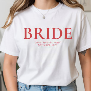 Bride Team Shirts Personalized Wedding Party Gift