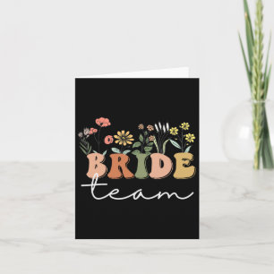 Bride Team Wedding Bride Wildflower Bachelorette P Card