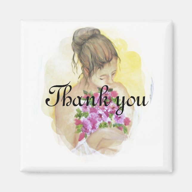 BRIDE  thank you wedding favour Magnet (Front)