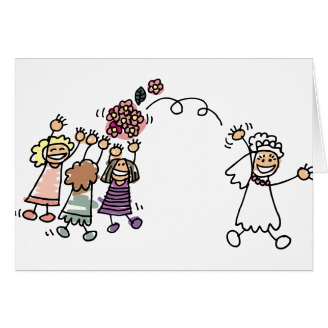 Bride Throws Bouquet At Wedding Recption (Front Horizontal)