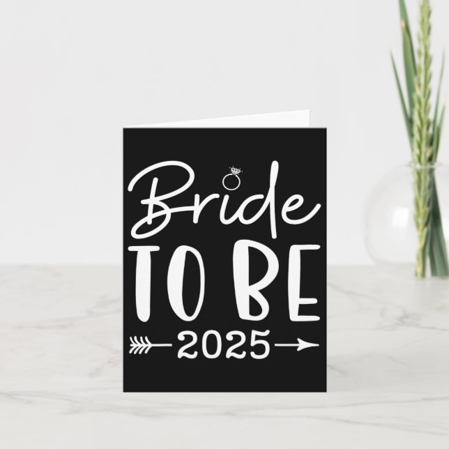 Bride To Be 2025 Bachelorette Party Bridal Party M Card (Front)