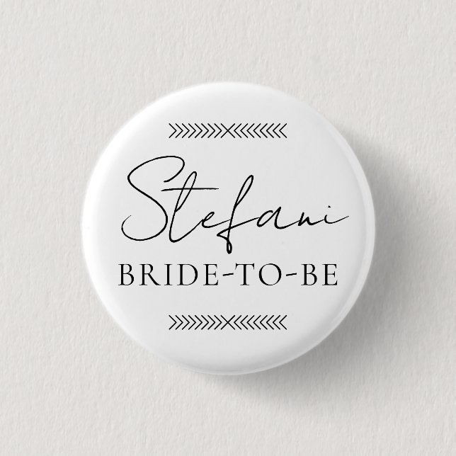 Bride-To-Be Bachelorette Hen Party Badge (Front)