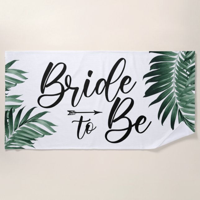 bride to be, bachelorette, personalised beach  towel (Front)
