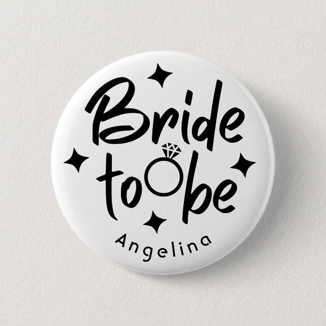 Bride to be Bridal Shower 6 Cm Round Badge (Front)