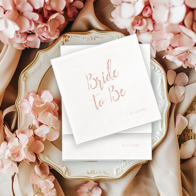 Bride to Be Bridal Shower Bachelorette Party Foil Napkins (Creator Uploaded)