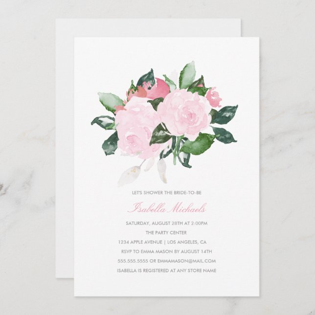 Bride-To-Be | Bridal Shower Invitation (Front/Back)