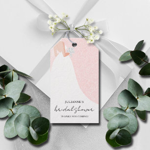 Bride to Be Bridal Shower Pink Favour Gift Tags