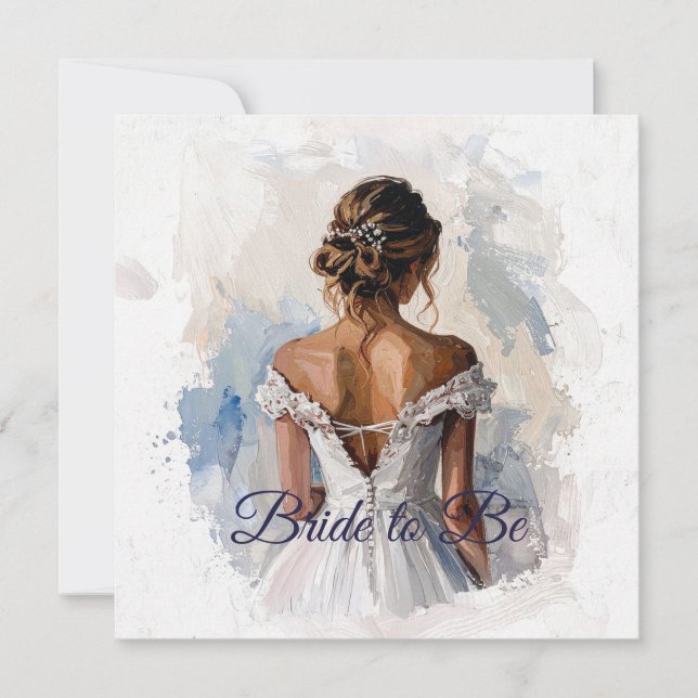 Bride to Be Bride Wedding Dress Card (Front)