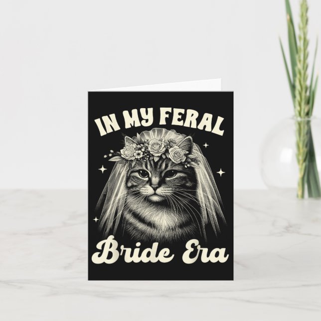 Bride To Be Cat Mum Cat Bridal Wedding In My Freal Card (Front)