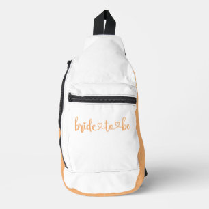 Bride-to-be Compact Peach White Sling Bag