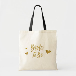Bride to Be Faux Gold Foil Wedding Party Bag