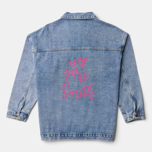 Bride to Be Jean Denim Custom Future Mrs. Wedding Denim Jacket (Back)