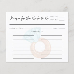 Bride-to-Be Minimalist Bridal Shower Recipe Card