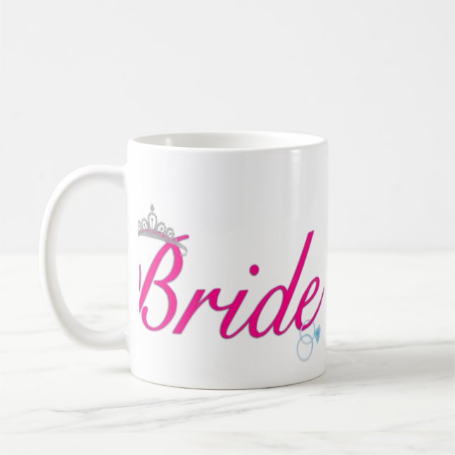 Bride to be ( pink) coffee mug (Left)