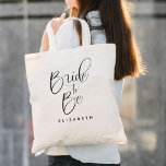 Bride to Be Simple Wedding Calligraphy Tote Bag<br><div class="desc">Bride to Be Simple Wedding Calligraphy Tote Bag features fun and pretty calligraphy,  along with the bride to be's new last name.</div>