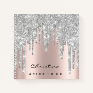 Bride To Be Sweet 16th Spark Princess Makeup Grey Notebook