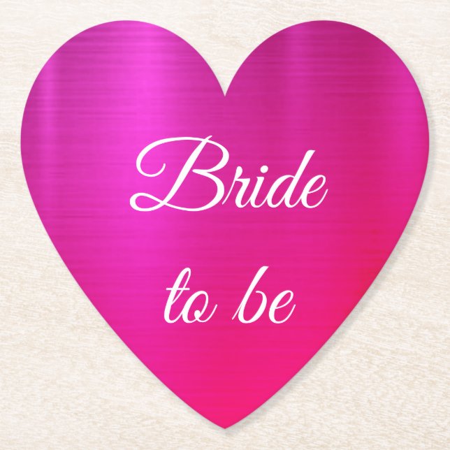 Bride to be Two-Toned Colour Paper Coaster (Front)