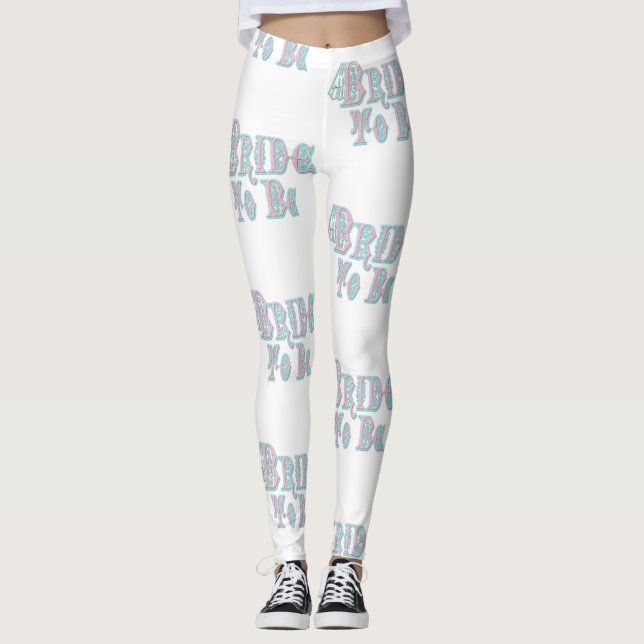 Bride To Be Vintage Colours Leggings (Front)