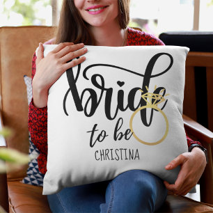 Bride to Be Wedding Bachelorette Bridal Shower Cushion