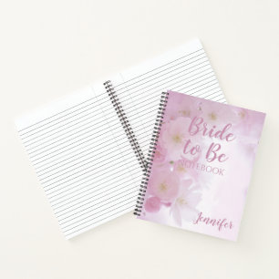Bride to Be Wedding Bridal Pink Notebook