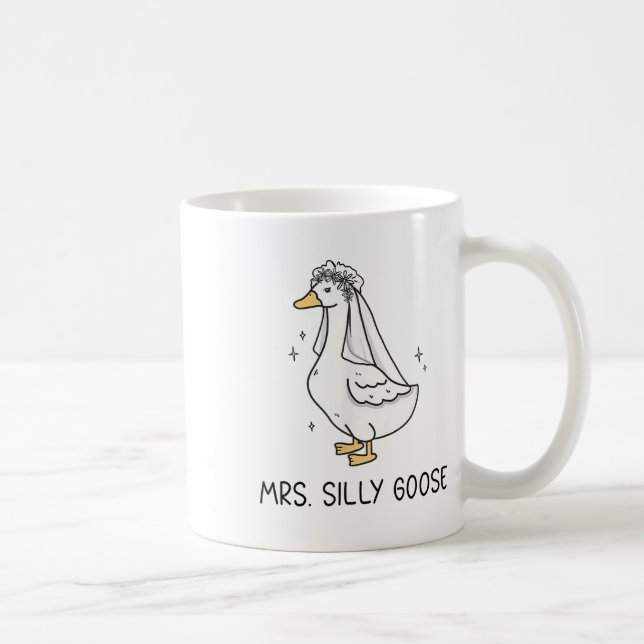 Bride To Be Wedding Silly Bride Goose Gettin Loose Coffee Mug (Right)