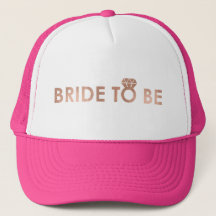 BRIDE TO BE with rose gold foil effect print