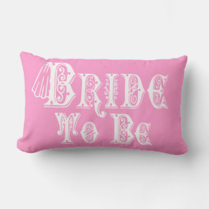 Bride To Be With Veil, Fancy White Type Lumbar Cushion