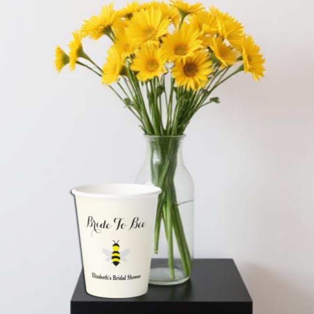 Bride To Bee Bridal Shower Paper Cups (Creator Uploaded)