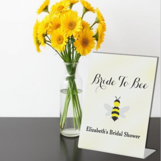 Bride To Bee Bridal Shower Pedestal Sign (Creator Uploaded)