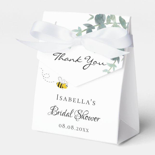 Bride to bee greenery cute thank you favour box (Front Side)