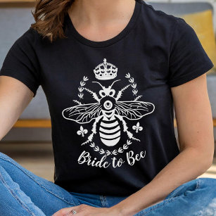 Bride to Bee Honeybee Crown Wedding   Personalised T-Shirt