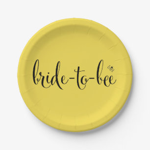 Bride-to-bee Plates in Sunshine