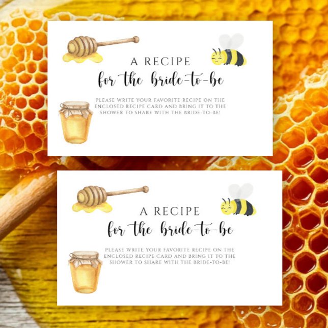 Bride to Bee  - Recipe for the bride to be Enclosure Card (Creator Uploaded)