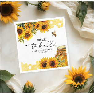 Bride To Bee Sunflower Bridal Shower Napkin