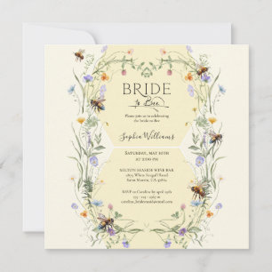 Bride to Bee Wildflower Bees Bridal Shower Invitation