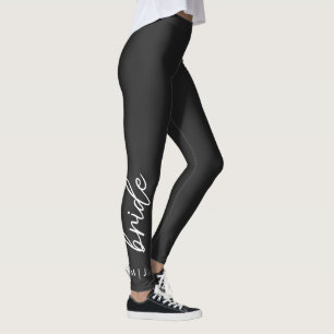 Bride Tribe Bachelorette Bride Modern Monogram Leggings