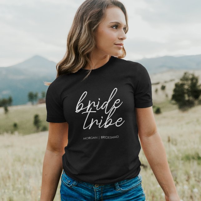 Bride Tribe | Bachelorette Bridesmaid Modern T-Shirt (Creator Uploaded)