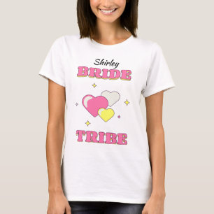 BRIDE TRIBE Bachelorette/Hen editable name T-Shirt