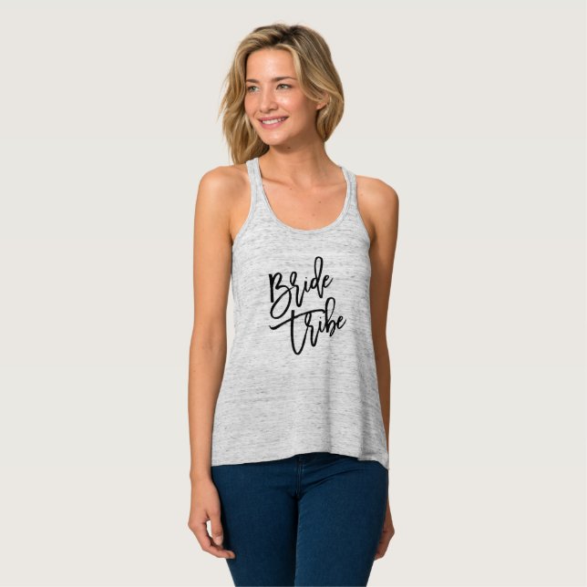 Bride Tribe Black Script Singlet (Front Full)