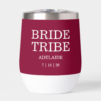 Bride Tribe Bridal Party Cranberry Red