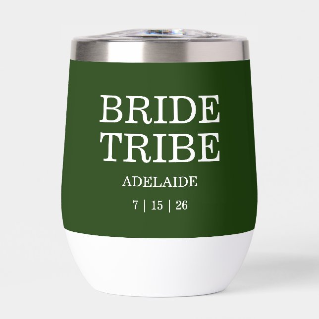 Bride Tribe Bridal Party Hunter Green (Front)