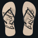 Bride Tribe | Bridal Party Modern  Jandals<br><div class="desc">Simple, modern and stylish "Bride Tribe" quote with script font in black and white in a trendy style. The names can be personalised with names of your bridal party. You can use it for the bride, bridesmaids, flower girls, or Mother of the Bride. The coordinating accessories for team bride work...</div>