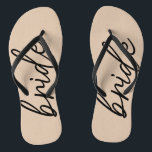 Bride Tribe | Bridal Party Modern  Jandals<br><div class="desc">Simple, modern and stylish "Bride Tribe" quote with script font in black and white in a trendy style. The names can be personalised with names of your bridal party. You can use it for the bride, bridesmaids, flower girls, or Mother of the Bride. The coordinating accessories for team bride work...</div>