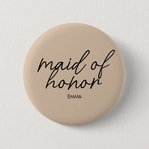 Bride Tribe   Bridal Party Modern Monogram 6 Cm Round Badge