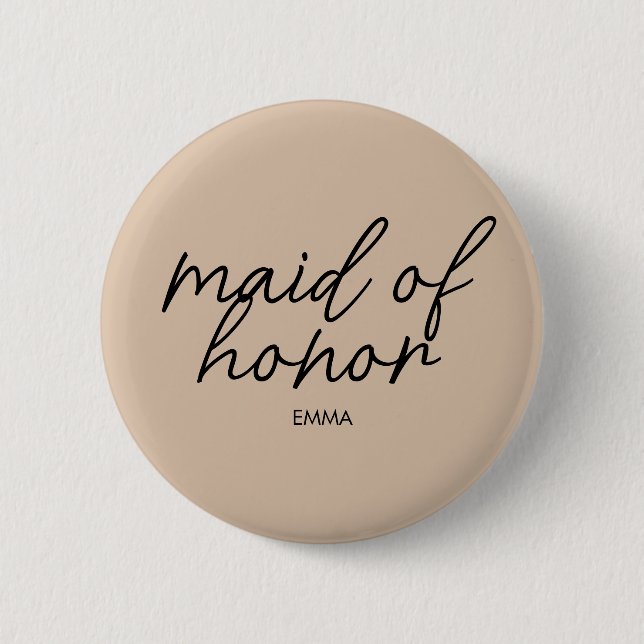 Bride Tribe | Bridal Party Modern Monogram 6 Cm Round Badge (Front)